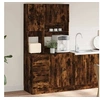 Image de Armoire de cuisine chêne fumé 95x50x180 cm bois d'ingénierie, placard de cuisine, unité de cuisinette, armoire de 3276536