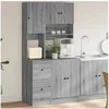 Image de Armoire de cuisine sonoma gris 95x50x180 cm bois d'ingénierie, placard de cuisine, unité de cuisinette, armoire de 3276537