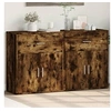 Image de Buffets 2 pcs chêne fumé 60x31x70 cm bois d'ingénierie, armoire de rangement, meuble d'entrée, meuble d'appoint, 3276550