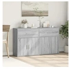 Image de Buffets 2 pcs sonoma gris 60x31x70 cm bois d'ingénierie, armoire de rangement, meuble d'entrée, meuble d'appoint 3276551
