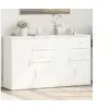 Image de Buffets 2 pcs blanc 60x31x70 cm bois d'ingénierie, armoire de rangement, meuble d'entrée, meuble d'appoint, meuble de 3276560