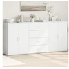 Image de Buffets 3 pcs blanc 60x31x84 cm bois d'ingénierie, armoire de rangement, meuble d'entrée, meuble d'appoint, meuble de 3276574