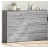 Image de Buffets 2 pcs sonoma gris 60x31x84 cm bois d'ingénierie, armoire de rangement, meuble d'entrée, meuble d'appoint 3276586