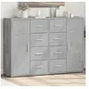 Image de Buffets 2 pcs gris béton 60x31x84 cm bois d'ingénierie, armoire de rangement, meuble d'entrée, meuble d'appoint, 3276591