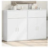Image de Buffets 2 pcs blanc 60x30x84 cm bois d'ingénierie, armoire de rangement, meuble d'entrée, meuble d'appoint, meuble de 3276595