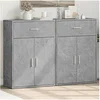 Image de Buffets 2 pcs gris béton 60x30x84 cm bois d'ingénierie, armoire de rangement, meuble d'entrée, meuble d'appoint, 3276598