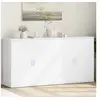 Image de Buffets 2 pcs blanc 79x38x80 cm bois d'ingénierie, armoire de rangement, meuble d'entrée, meuble d'appoint, meuble de 3276602