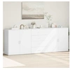 Image de Buffets 3 pcs Blanc Bois d'ingénierie, armoire de rangement, meuble d'entrée, meuble d'appoint, meuble de rangement 3276609