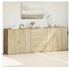 Image de Buffets 3 pcs Chêne sonoma Bois d'ingénierie, armoire de rangement, meuble d'entrée, meuble d'appoint, meuble de 3276611