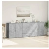 Image de Buffets 3 pcs gris béton bois d'ingénierie, armoire de rangement, meuble d'entrée, meuble d'appoint, meuble de 3276612