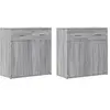 Image de Buffets 2 pcs sonoma gris 79x38x80 cm bois d'ingénierie 3276621