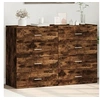 Image de Buffets 2 pcs chêne fumé 60x39x80 cm bois d'ingénierie, armoire de rangement, meuble d'entrée, meuble d'appoint, 3276627