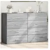 Image de Buffets 2 pcs sonoma gris 60x39x80 cm bois d'ingénierie, armoire de rangement, meuble d'entrée, meuble d'appoint 3276628