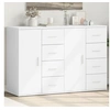 Image de Buffets 2 pcs blanc 59x39x80 cm bois d ingénierie