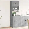 Image de Armoire de cuisine sonoma gris 60x50x180 cm bois d'ingénierie, placard de cuisine, unité de cuisinette, unité de 3276642