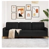 Image de Canapé à 3 places Noir 210 cm Tissu4007418