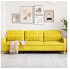 Image de Canapé à 3 places Jaune clair 210 cm Tissu