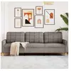 Image de Canapé à 3 places Taupe 210 cm Tissu