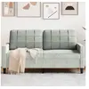 Image de Canapé à 2 places Gris clair 140 cm Velours