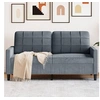 Image de Canapé à 2 places Gris foncé 140 cm Velours