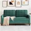 Image de Canapé à 2 places Vert foncé 140 cm Velours4007626