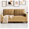 Image de Canapé à 2 places Marron 140 cm Velours