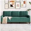 Image de Canapé à 3 places Vert foncé 180 cm Velours