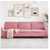 Image de Canapé à 3 places Rose 210 cm Velours
