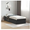 Image de Cadre de lit sans matelas noir 75x190 cm bois ingénierie 841987