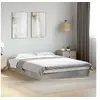 Image de Cadre de lit gris béton 140x200 cm bois d'ingénierie, meuble de chambre à coucher, sommier, lit de palette, lit, lit 842024