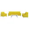 Image de 3-delige Loungeset stof lichtgeel3278292