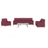 Image de 3-delige Loungeset stof wijnrood3278293