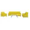 Image de 4-delige Loungeset met voetenbank stof lichtgeel3278300
