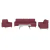 Image de 4-delige Loungeset met voetenbank stof wijnrood3278301