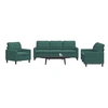Image de Ensemble de canapés 3 pcs avec coussins Vert foncé Velours, canapé, siège de canapé, canapé relax, canapé confort, 3278353