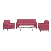 Image de Ensemble de canapés 3 pcs avec coussins Rouge bordeaux Velours, canapé, siège de canapé, canapé relax, canapé 3278355