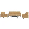 Image de Ensemble de canapés 3 pcs avec coussins Marron Velours, canapé, siège de canapé, canapé relax, canapé confort, chaise 3278358