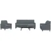 Image de 4-delige Loungeset met kussens fluweel donkergrijs3278362