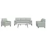 Image de 3-delige Loungeset met kussens en bolsters fluweel lichtgrijs3278371