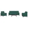 Image de 3-delige Loungeset met kussens en bolsters fluweel donkergroen3278373
