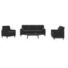 Image de 3-delige Loungeset met kussens en bolsters fluweel zwart3278376
