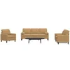 Image de 3-delige Loungeset met kussens en bolsters fluweel bruin3278378
