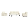 Image de 3-delige Loungeset met kussens en bolsters fluweel cràmekleurig3278379