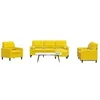 Image de 4-delige Loungeset met kussens en bolsters fluweel geel3278387