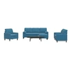 Image de 4-delige Loungeset met kussens en bolsters fluweel blauw3278390