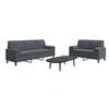 Image de Ensemble de canapés 2 pcs avec coussins et traversins velours