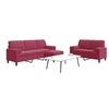 Image de Ensemble de canapés 3 pcs avec coussins et traversins velours