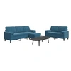 Image de 3-delige Loungeset met kussens en bolsters fluweel blauw3278430
