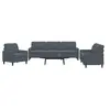Image de 3-delige Loungeset met kussens fluweel donkergrijs3278432