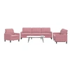 Image de 3-delige Loungeset met kussens fluweel roze3278434